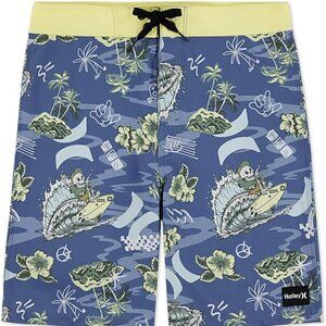 Hurley, NWT, Boys 20, Board Shorts Shoreline Blue